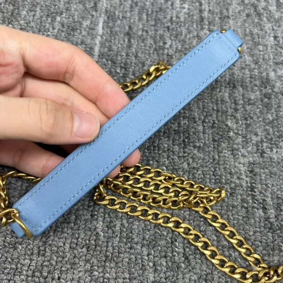 100%  Authentic Louis Vuitton New Wave Blue Monogram Denim Satchel - Picture 12 of 14